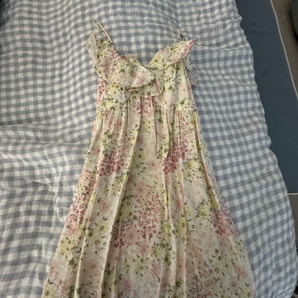 H&M Floral Maxi Dress in Pink and Green